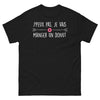 T-shirt humour gourmand noir - Je ne peux pas, je vais manger un donut