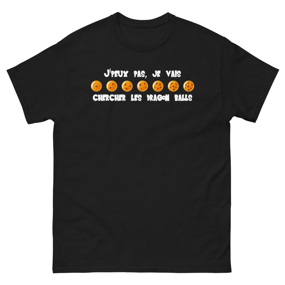 T-shirt Dragon Ball noir - Je peux pas, je vais chercher les Dragon Balls