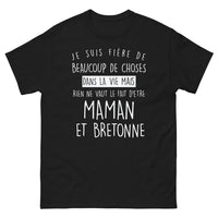 Thumbnail for T-shirt Bretagne noir face - Fière d'être maman et bretonne
