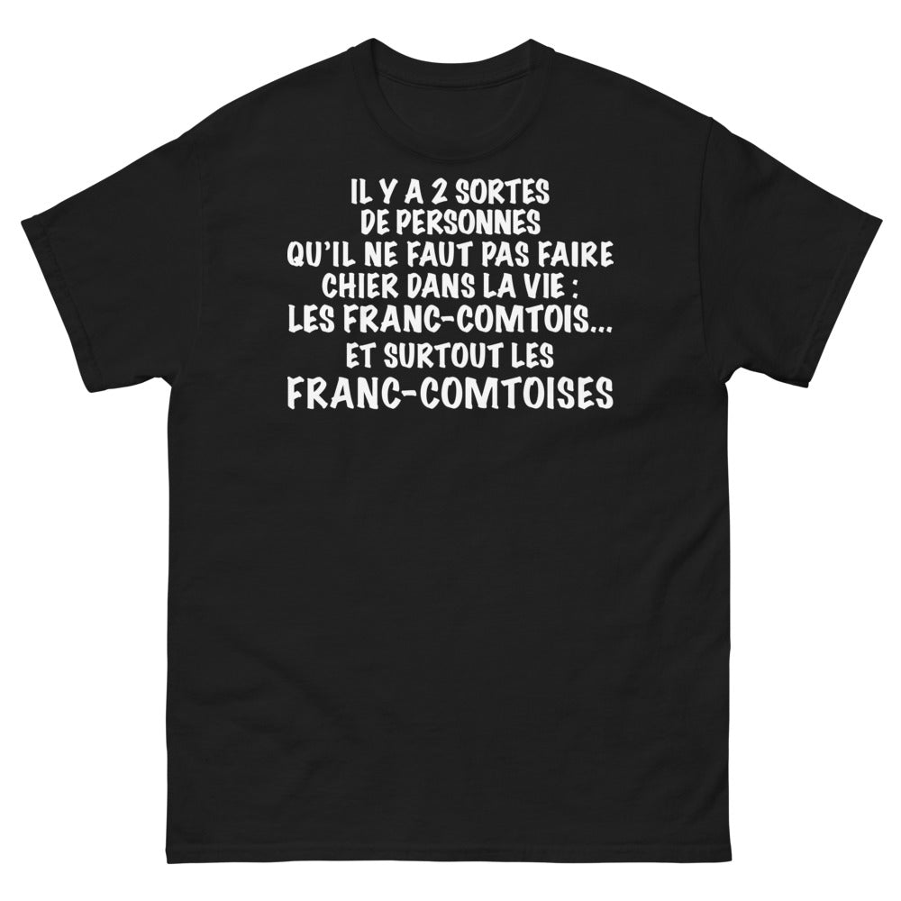 T-shirt Franc-Comtois noir - aucun respect pour les comtois et comtoises