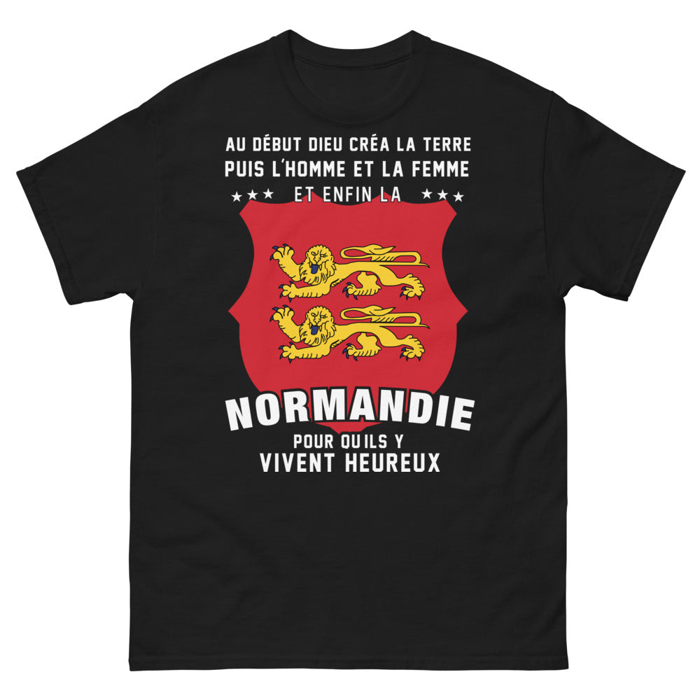 T-shirt Normandie noir - clin oeil normand