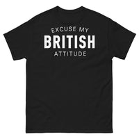 Thumbnail for T-shirt britannique noir - excuse my british attitude