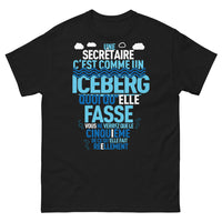 Thumbnail for T-shirt secrétaire noir - iceberg humour discret