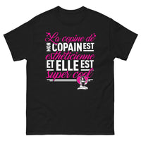 Thumbnail for T-shirt esthéticienne noir - La copine de mon copain est esthéticienne et elle est super cool