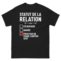 Thumbnail for T-shirt Franc-Comtois noir - relation amoureuse comtoise