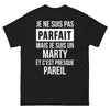 T-shirt Marty noir - Je ne suis pas parfait