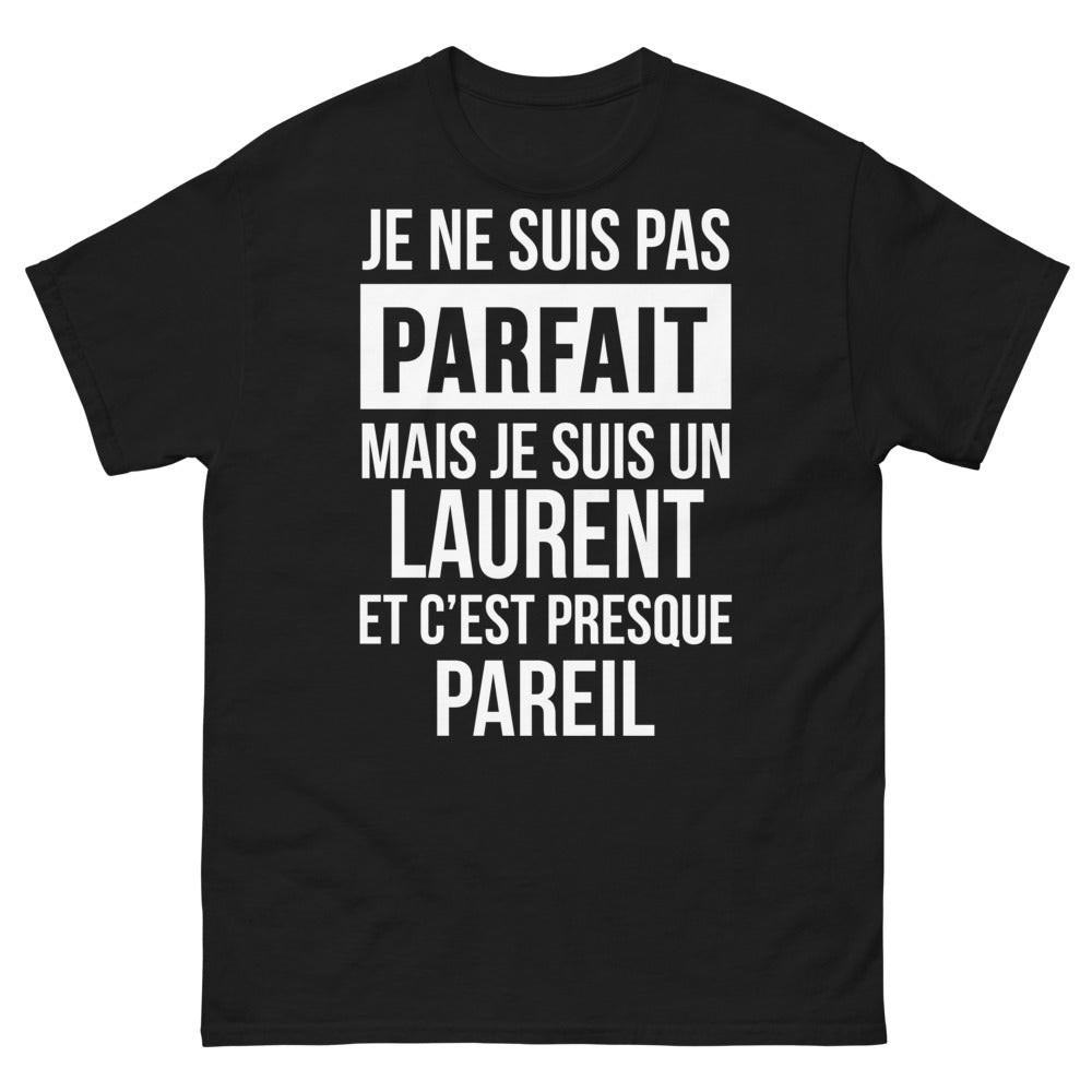 T-shirt Laurent noir - Je ne suis pas parfait