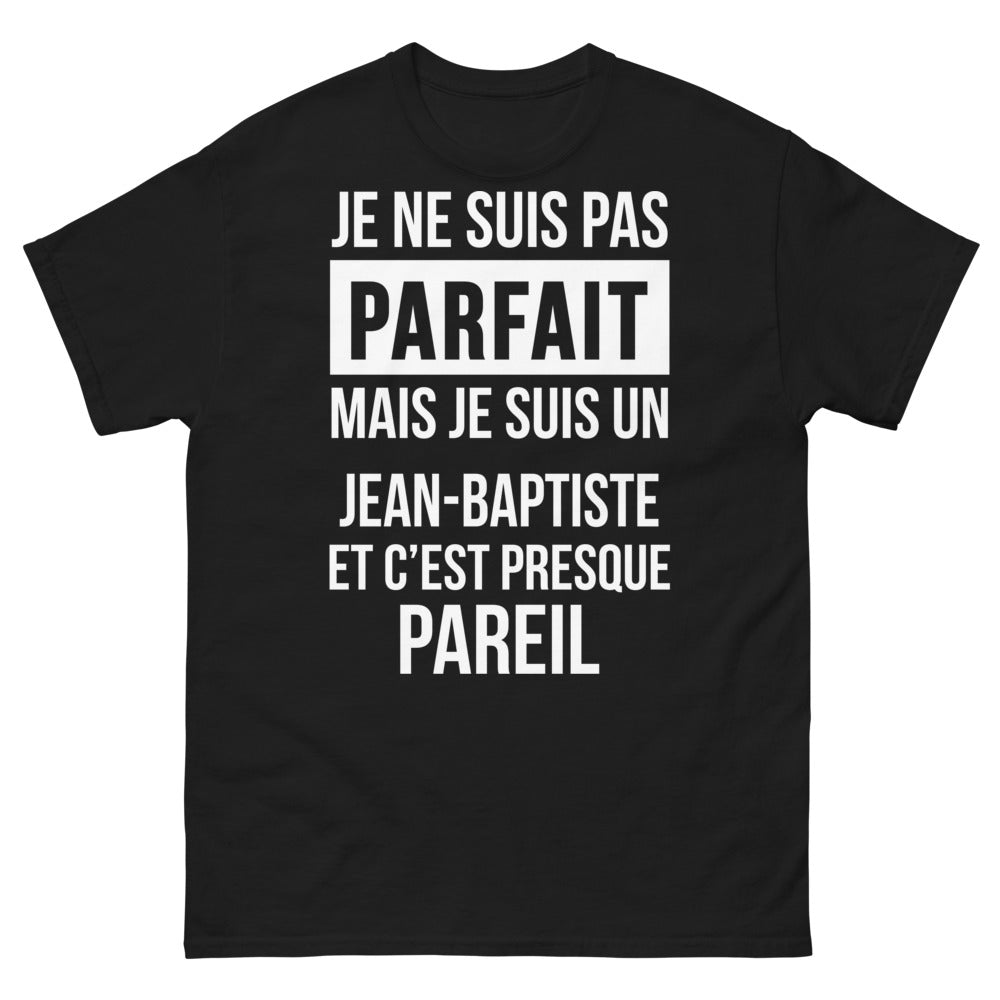 T-shirt Jean-Baptiste noir - Je ne suis pas parfait