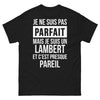 T-shirt Lambert noir - Je ne suis pas parfait