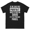 T-shirt David noir - Je ne suis pas parfait