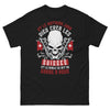 T-shirt Suisse noir face - diable en garde-à-vous