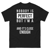 Thumbnail for T-shirt professeur noir - Nobody est parfait mais je suis prof