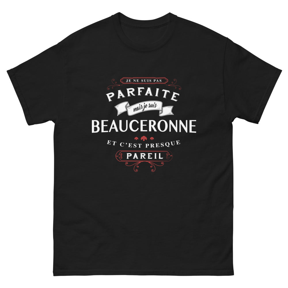 T-shirt Beauceronne noir - pas parfaite, presque pareil
