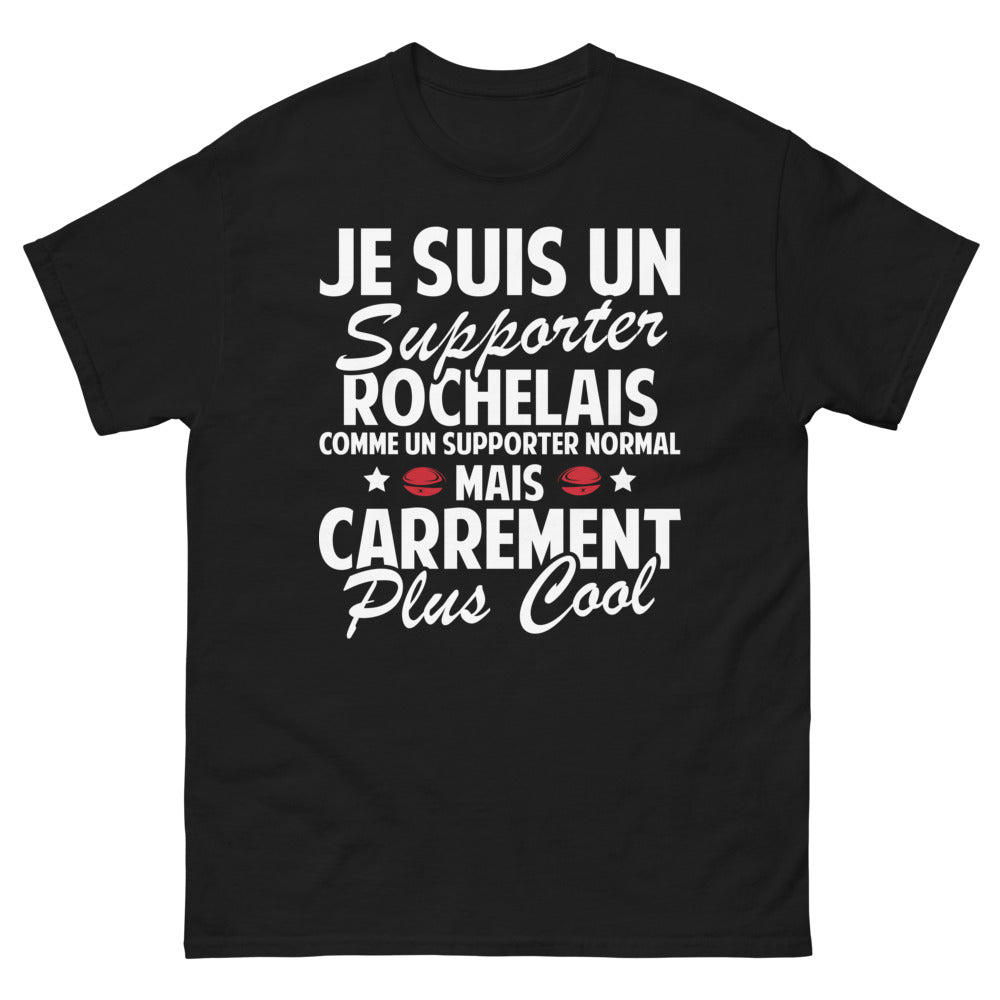 T-shirt Rochelais noir - supporter rochelais plus cool