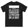 T-shirt Amateurs de bière noir - Pendant que les autres subissent la pression, on la boit