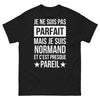 T-shirt Normand noir - Je ne suis pas parfait, mais je suis Normand