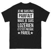 Thumbnail for T-shirt Lozérien noir - Je ne suis pas parfait, Lozère dans le cœur