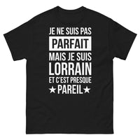Thumbnail for T-shirt Lorrain noir - Je ne suis pas parfait, mais je suis Lorrain