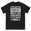 T-shirt Guadeloupéen noir - clin d'œil antillais sur torse