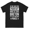 T-shirt Breton noir - Je ne suis pas parfait, mais je suis Breton