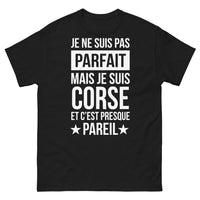 Thumbnail for T-shirt Corse noir - Je ne suis pas parfait mais je suis Corse