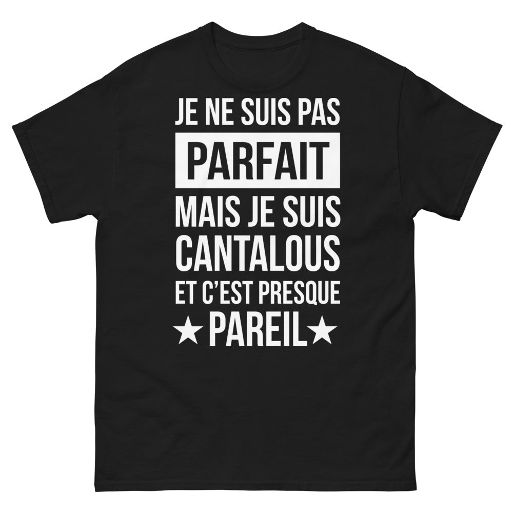 T-shirt Cantalous noir - Je ne suis pas parfait, mais je suis Cantalous