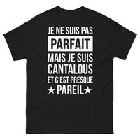 Thumbnail for T-shirt Cantalous noir - Je ne suis pas parfait, mais je suis Cantalous