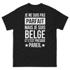 T-shirt Belge noir - je suis belge et presque pareil