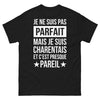 T-shirt Charentais noir - Je ne suis pas parfait