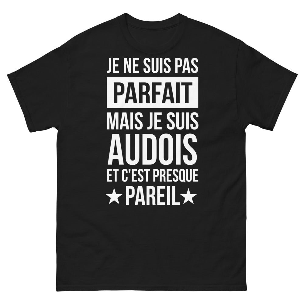 T-shirt Audois noir - je ne suis pas parfait