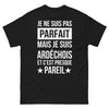 T-shirt Ardéchois noir - parfait presque pareil