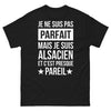 T-shirt Alsacien noir face - clin d'œil fier