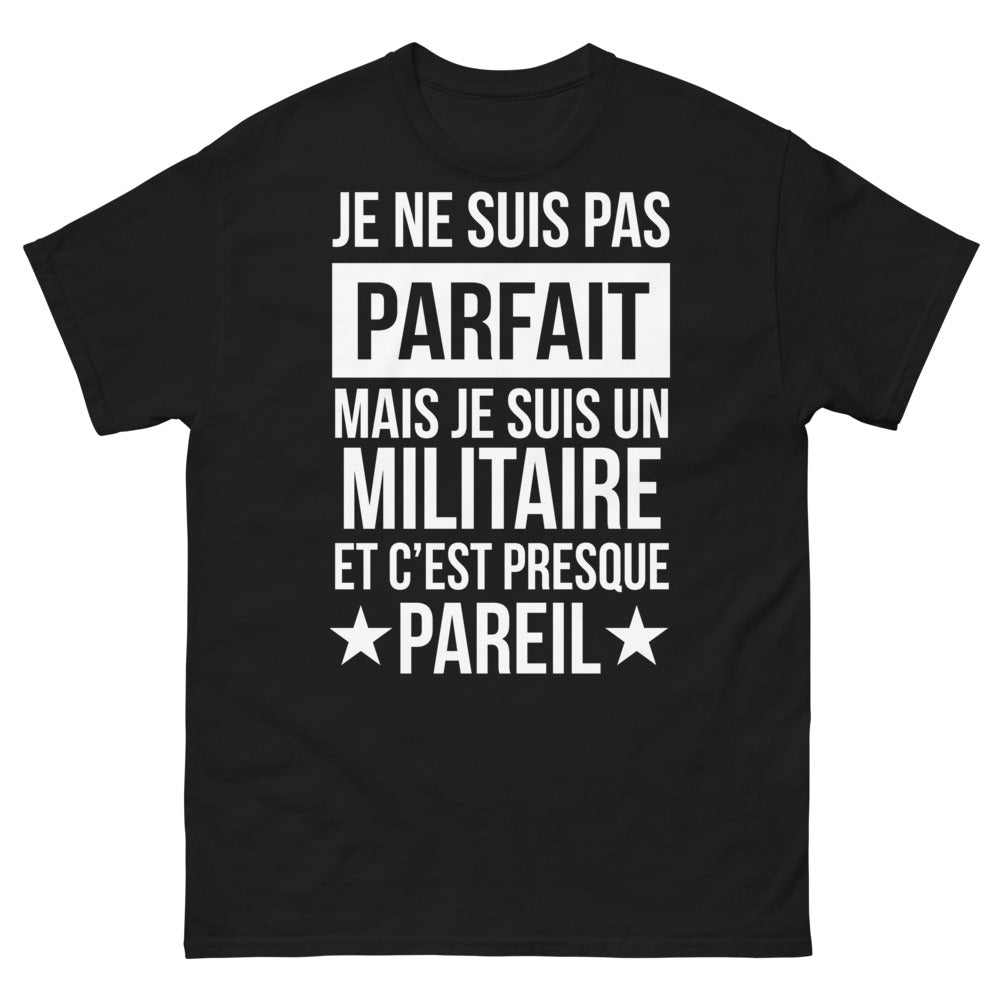 T-shirt Militaire noir - pas parfait mais militaire