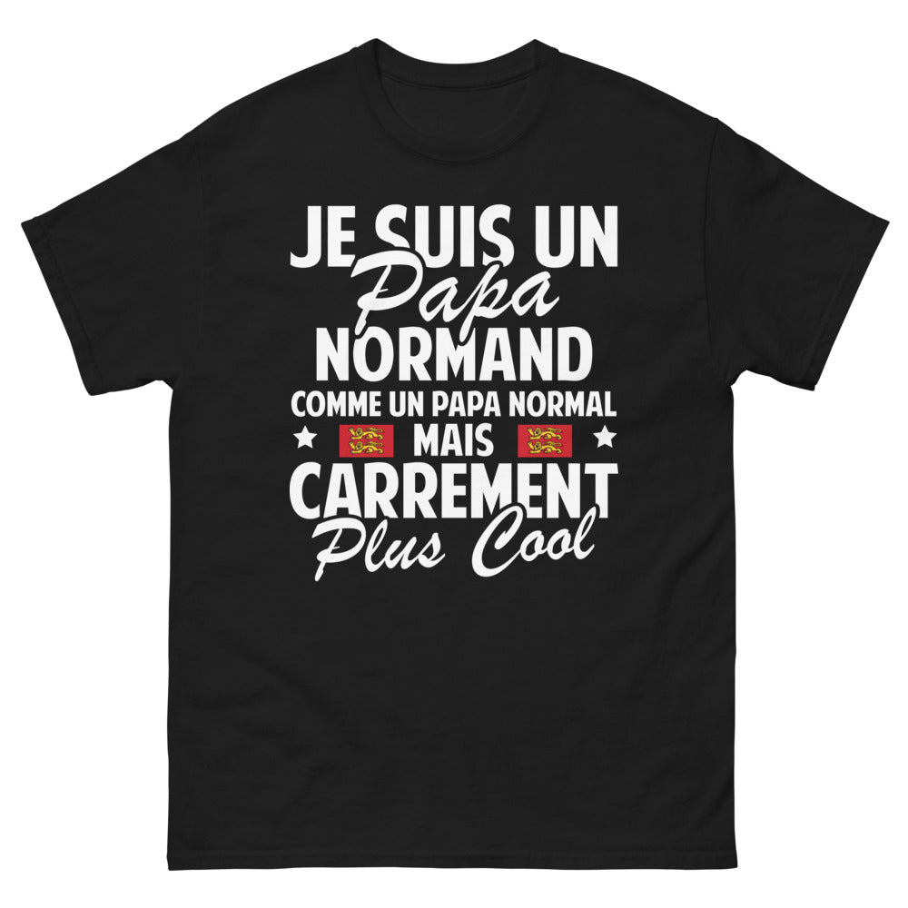 T-shirt Normandie noir - papa normand, style décalé