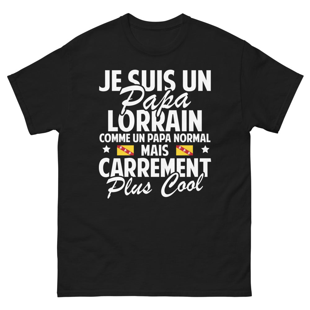 T-shirt Lorraine noir face - papa lorrain plus cool