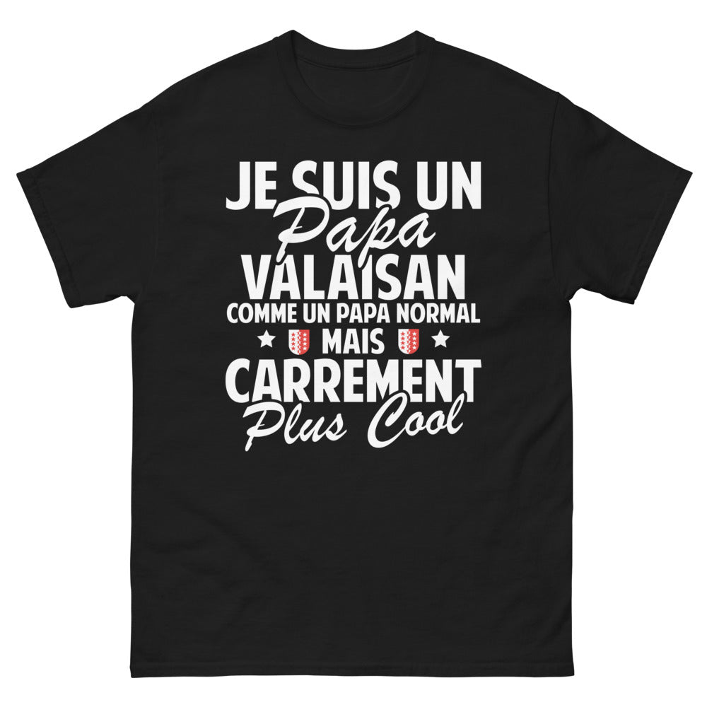 T-shirt Valais noir - Papa cool, plus que normal