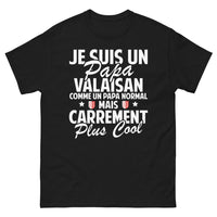 Thumbnail for T-shirt Valais noir - Papa cool, plus que normal