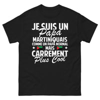 Thumbnail for T-shirt Martinique noir - Papa martiniquais carrément plus cool