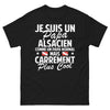T-shirt Alsacien noir - papa alsacien plus cool