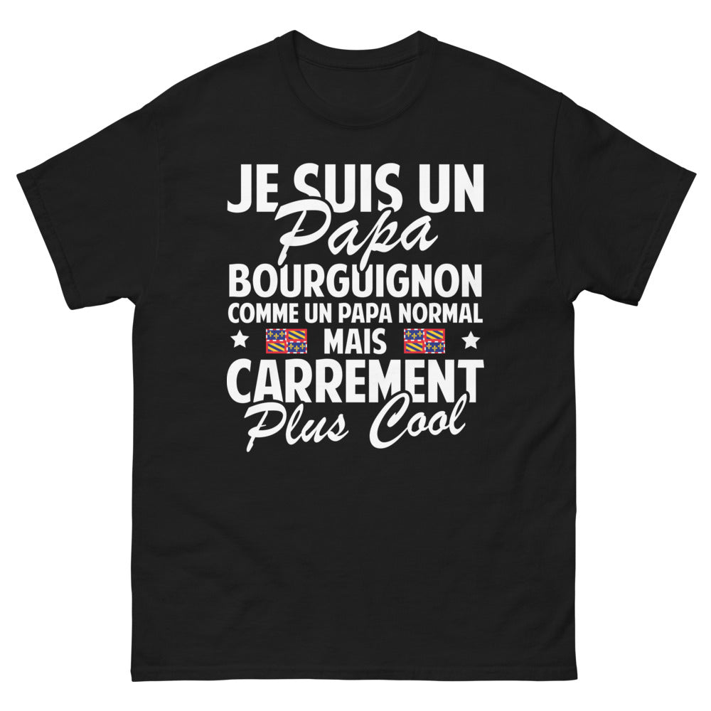 T-shirt Bourgogne noir - papa bourguignon humour