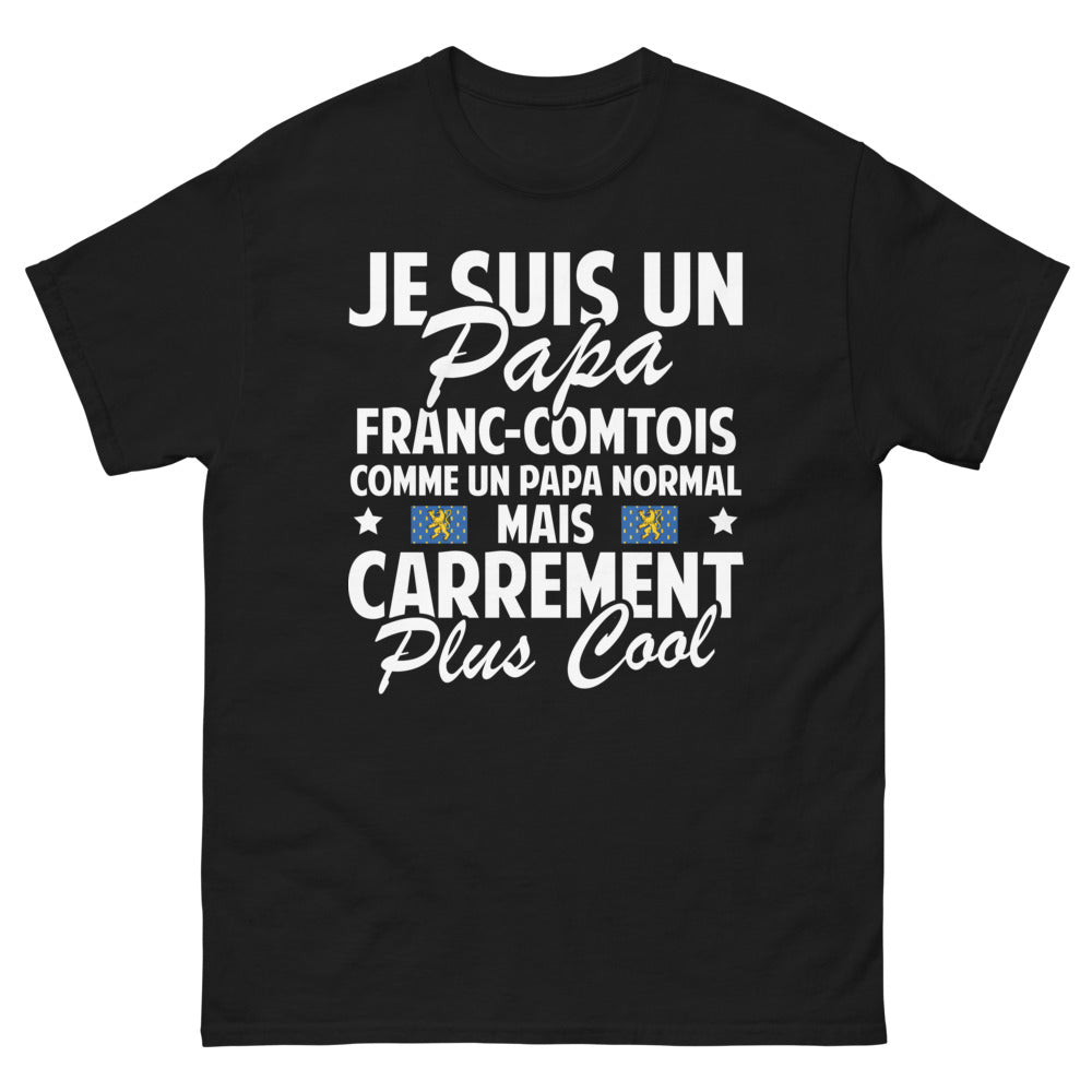 T-shirt Franche-Comté noir - papa franc-comtois cool