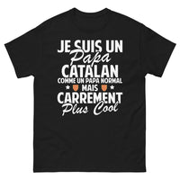 Thumbnail for T-shirt Papa Catalan noir - comme un papa normal mais carrément plus cool