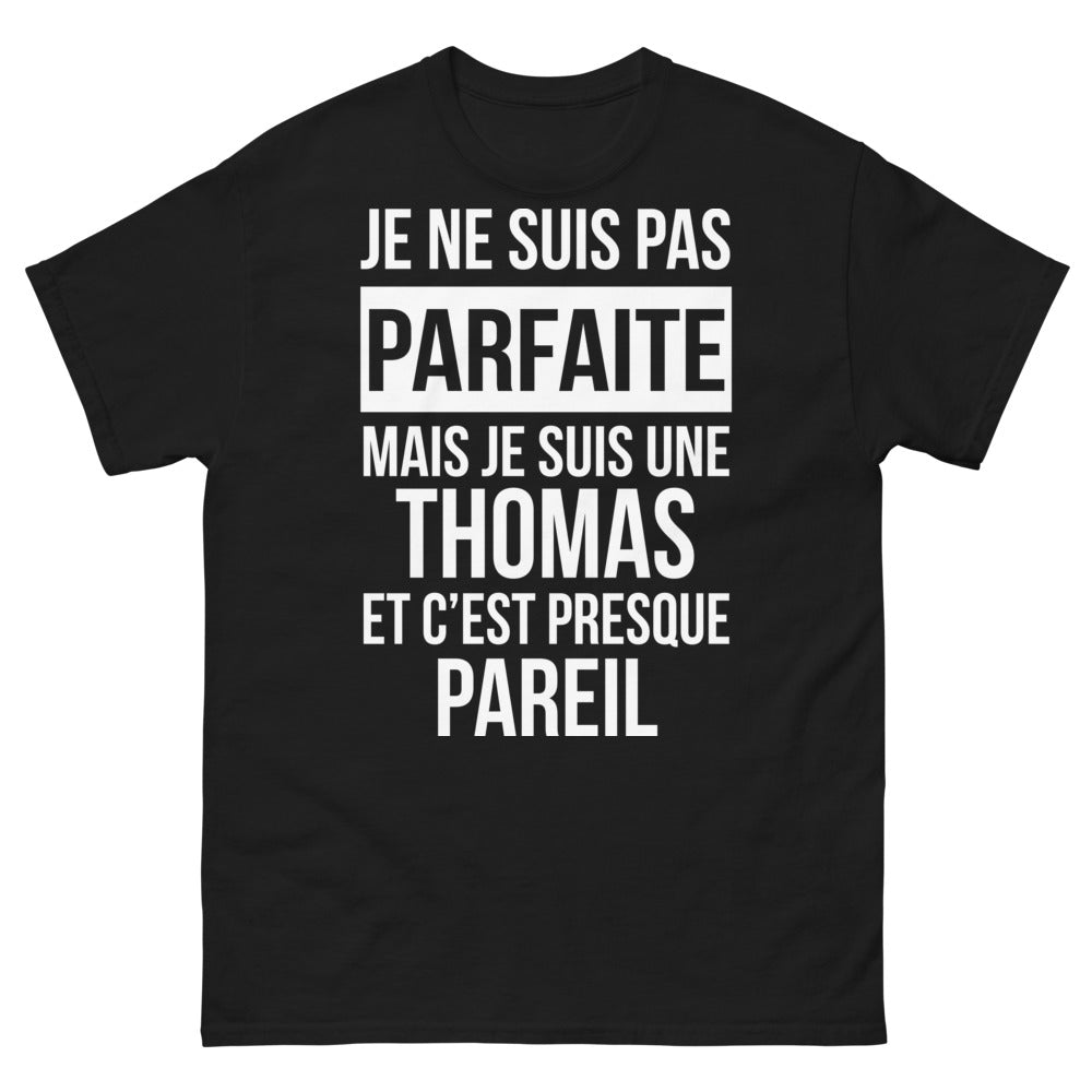 T-shirt Thomas noir - Je ne suis pas parfaite