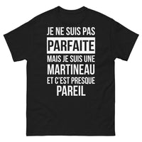 Thumbnail for T-shirt Martineau noir - Je ne suis pas parfaite, mais je suis une Martineau