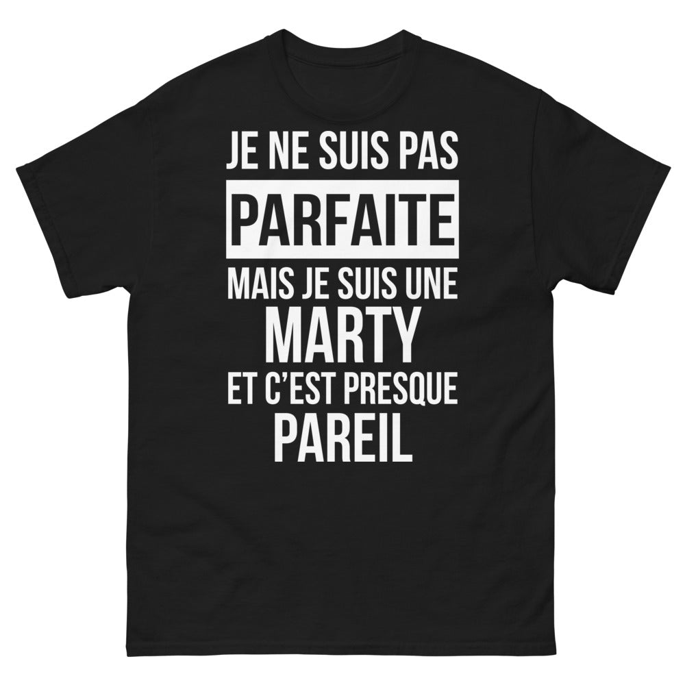 T-shirt Marty noir - Je ne suis pas parfaite