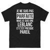 T-shirt Leblanc noir - Je ne suis pas parfaite
