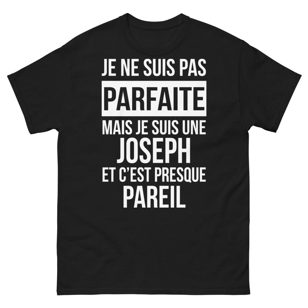 T-shirt Joseph noir - Je ne suis pas parfaite, mais je suis une Joseph