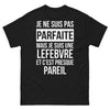 T-shirt Lefebvre noir face - je ne suis pas parfaite