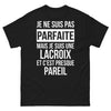 T-shirt Lacroix noir - je ne suis pas parfaite