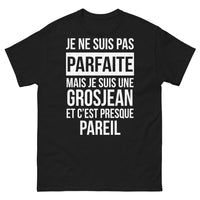 Thumbnail for T-shirt Grosjean noir - Je ne suis pas parfaite, mais je suis une Grosjean